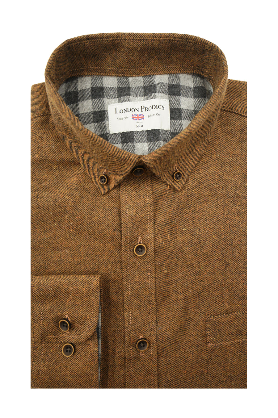 Chemise en sergé brossé diagonal Mahee en caramel