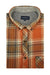 Chateauroux Flannel Shirt in Pumpkin and Beige