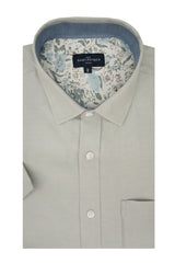 Chemise Oxford à manches courtes Tijuana Easy Care en argent Stirling