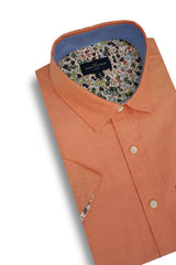 Chemise Oxford à manches courtes Seychelles Easy Care en corail