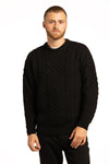 Pull ras du cou en laine mérinos noir