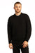 Merino Wool Crewneck Sweater in Black