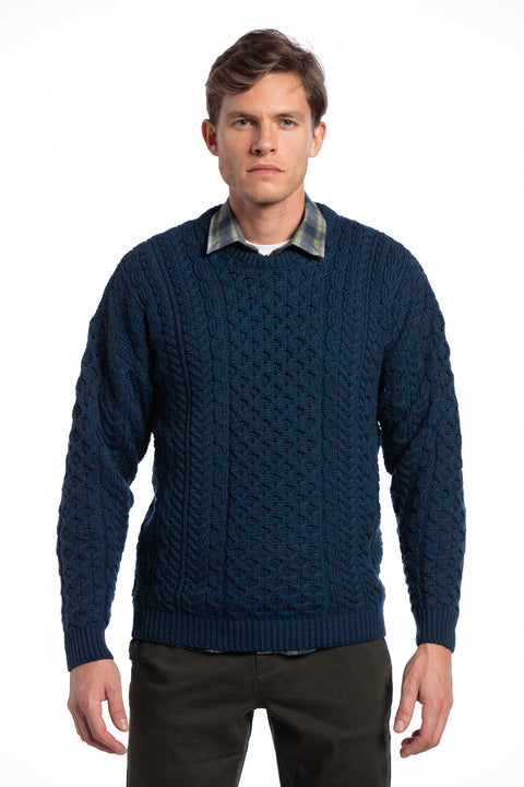 Merino Wool Sweater in Navy