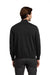 Zip Mock Neck Cotton Sweater in Charcoal