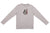 Long Sleeve Organic Cotton Explore Print T-Shirt in Shark Grey