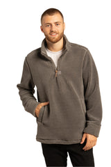 Pull polaire 1/4 haut Newtownards en gris granit