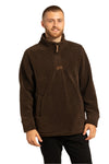 Newtownards 1/4 TopFleece Pullover in Mocha Brown