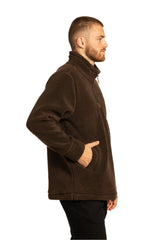 Newtownards 1/4 TopFleece Pullover in Mocha Brown