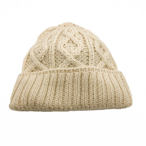 Made in Ireland Cable Knit Toque in Natural