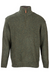 Donegal Blend Zip Neck Sweater in Green