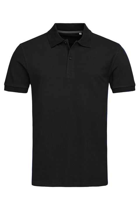 True Pique Polo Shirt in Black
