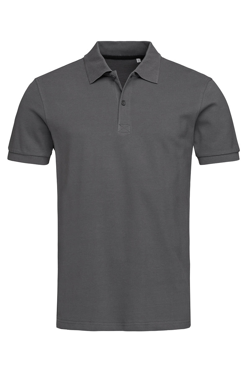 True Pique Polo Shirt in Slate Grey